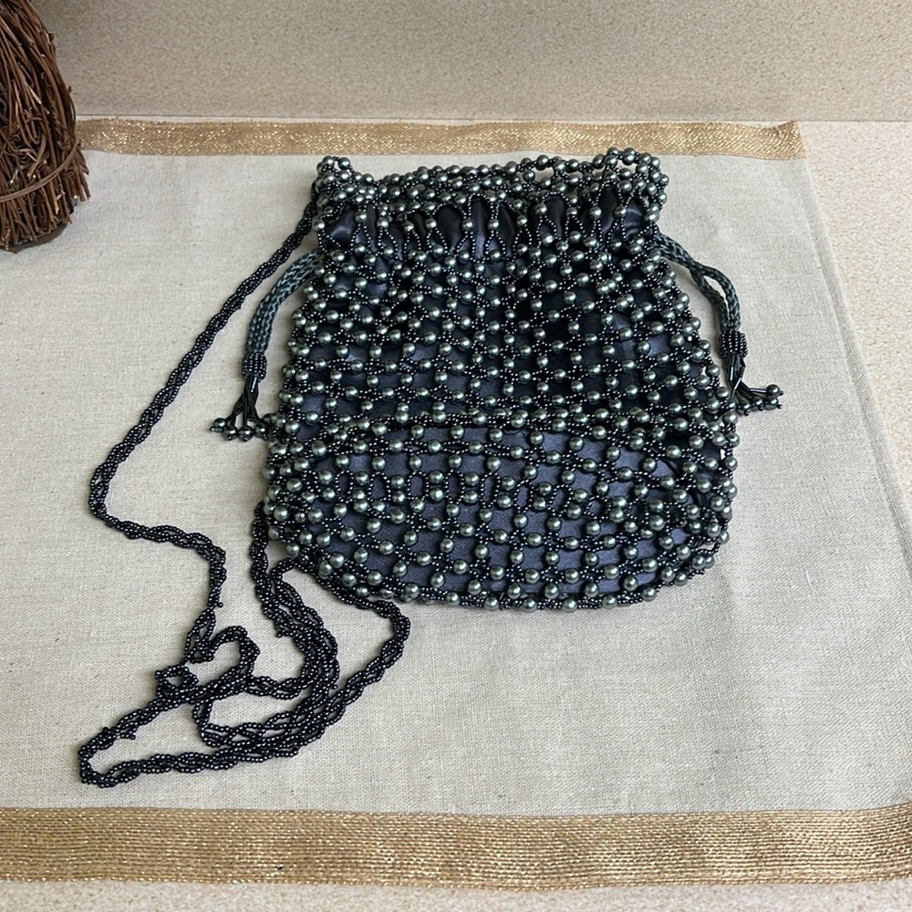 Beaded Drawstring Evening Bag - image 5